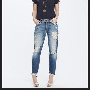 Mother The Sinner Distressed High Waist Jeans